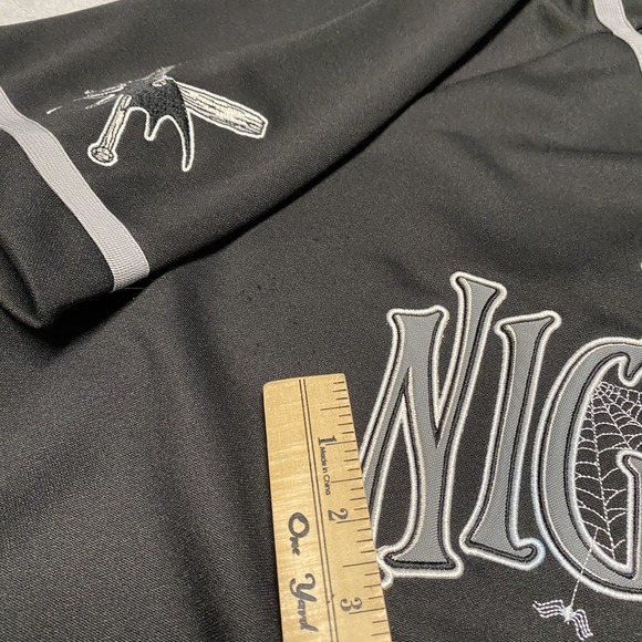 Disney World Nightmare Before Christmas Baseball Jersey Large Black Skellington - Picture 8 of 8